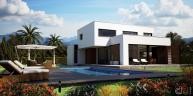 Modern new build villa with plot and pool in Daft on Spain 