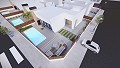 Contemporary 3 bed villas with swimming pool, large solarium and parking in Daft on Spain 
